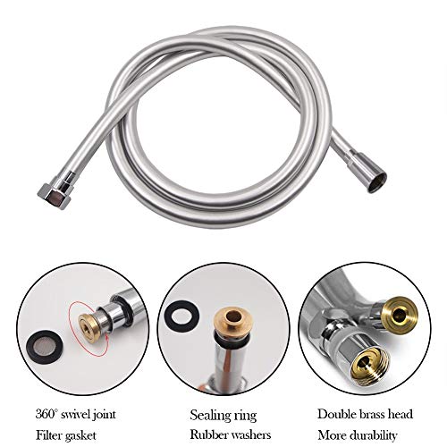 Zengest Shower Hose Smooth, Plastic AntiKink Shower Head Hose and