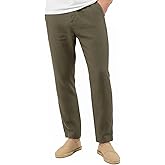 Cholp 100% Linen Dress Casual Resort Pants for Men – Relaxed Fit Drawstring Summer Trousers | Rich Famous Collection