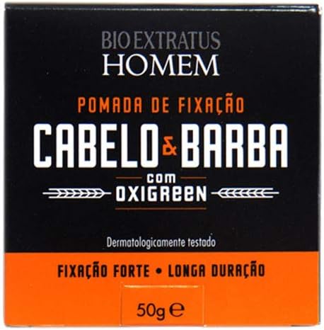 Linha Homem Bio Extratus - Pomada De Fixacao Cabelo e Barba 50 Gr - (Bio Extratus Men Collection - Styling Pomade Hair & Beard Net 1.76 Oz)