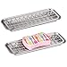 mDesign Metal 2-Piece Sink Tray Caddy for Kitchen Countertops - Removable Grid Insert for Sponges, Scrubbers, Bar Soap, Cleaning Tools - Drainage Grid with Tray - 2 Pack - Brushed Stainless Steel
