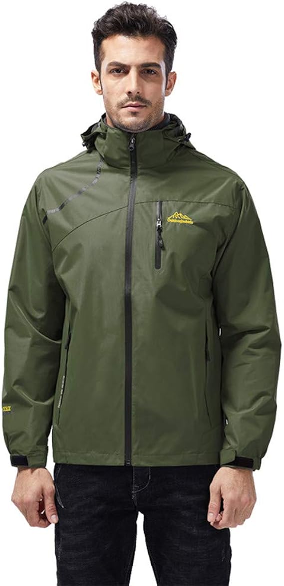 Amazon Lanbaosi マウンテンパーカー メンズ ウインドブレーカー 裏メッシュ アウトドア ジャケット ゴルフ レインコート カジュアル 防風防水 釣りウェア 登山服 アノラック バイク用 秋服 レインウェア 通販