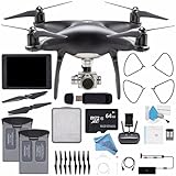 DJI Phantom 4 Pro Obsidian Edition Quadcopter CP.PT.00000018.01 + Dji Obsidian Edition Propeller Guards + DJI Intelligent Flight Battery + CrystalSky 7.85