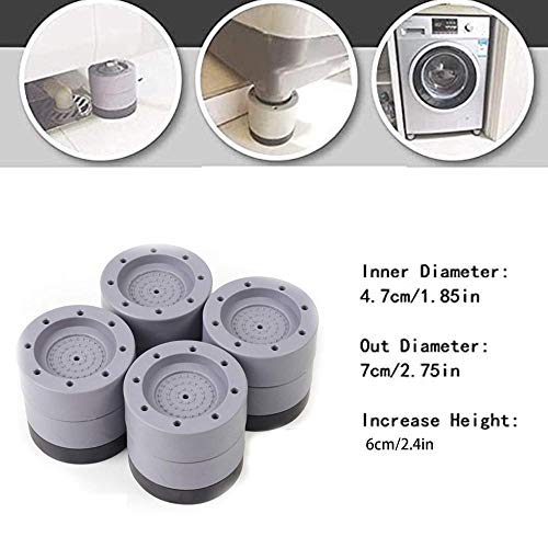 2.36Inch Anti Vibration Washing Machine Support, Washer Sound Absorbing