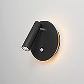 Aisilan Modern Dimmable LED Wall Sconce, 6W Adjustable Angle Bedside Wall Lamp with Touch Switch, Hardwired Indoor Wall Light