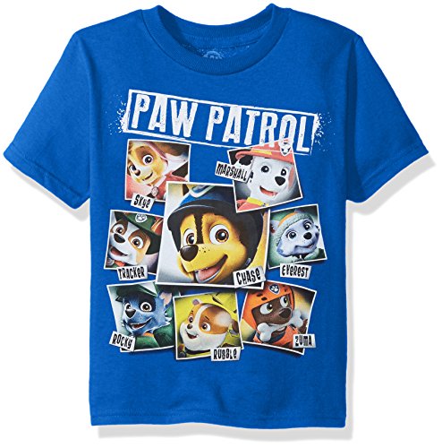Nickelodeon Boys' Little Paw Patrol Short Sleeve T-Shirt, Royal, M-5/6