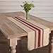 Yuletide Burlap Red Stripe Runner 12x48