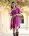 JollieLovin Women's Tunic Top Casual Short Sleeve Swing Loose T-Shirt Dress (Fushia, 1X)