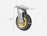 Taylor & Brown 4x 150mm Heavy Duty Swivel Castor Wheels 2 Brakes 1000KG view 8
