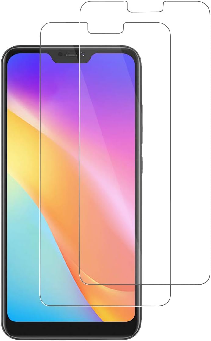 ROOTE Mi A2 Lite Screen Protector,[2 Pack] [Bubble Free] [9H Hardness][High Clear]Tempered glass for Xiaomi Mi A2 Lite