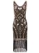 Vijiv 1920s Vintage Inspired Sequin Embellished Fringe Prom Gatsby Flapper Dress