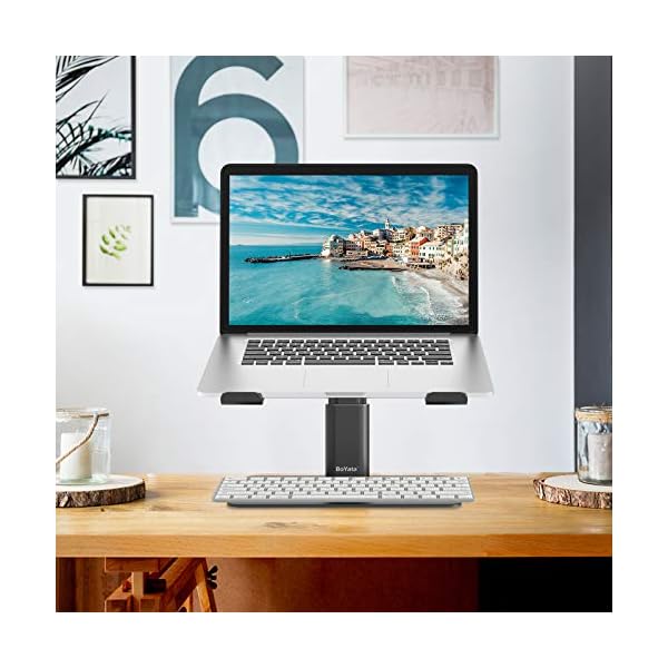 BoYata-Laptop-Stand-Height-Adjustable-Ventilated-Laptop-Holder-Notebook-Stand-Compatible-with-10-159-MacBook-ProAir-HP-Dell-Lenovo-Samsung-Acer-Huawei-MateBook BoYata Laptop Stand, Height Adjustable Ventilated Laptop Holder for Desk, Notebook Stand Compatible with 10-17'' MacBook…