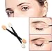 CINEEN 80 Pack Disposable Dual Sided Eyeshadow Brush Sponge Tipped Oval Makeup Eyeliner Brush Makeup Applicator