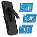 LG G4 Case, MoKo Shock Absorbing Hard Cover Ultra Protective Heavy Duty Case with Holster Belt Clip + Built-in Kickstand for LG G4 5.5 Inch (2015) - Black (NOT FIT LG G3)