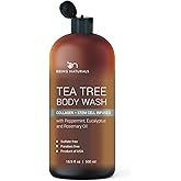 Body Wash with Tea Tree & Organic Tea Tree Oil - Fights Odor, Acne & Skin Issues, 16.9 oz by BeingNaturals