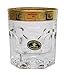 Italian Collection Versace-inspired Crystal DOF Whisky Glasses, 24K Gold-Plated, Italian Made
