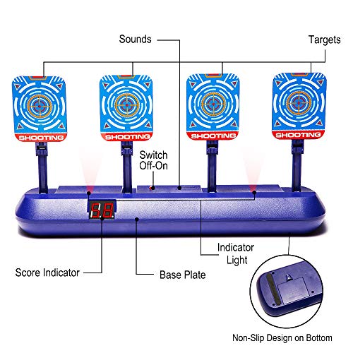 Targets for Nerf Guns, Electronic Auto Scoring Digital Reset Shooting Target for Nerf Practice, Ideal Gift Toy for Kids, Teens, Boys & Girls