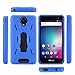 BLU Studio XL 2 S0270UU Cellphone Case, {NFW} Premium Rugged Tough [Hybrid Dual Layer][Heavy Duty Protection][Kickstand] Case Cover (HVD BU-BK)