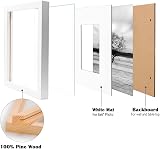 EGOFINE 10x10 White Photo Frame Set of 4 Solid Wood with Acrylic Glass view 5