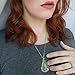 KISSPAT Natural Green Aventurine Teardrop Pendant Necklace on 20 inches Stainless Steel Chain