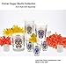 Culver Sugar Skulls Decorated Frosted Pint/Pub Beer Glasses, 16-Ounce, Set of 4