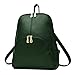 Nevenka Backpack Purse for Women Casual Shoulder Bag PU Leather Zipper Closure Adjustable Strap (Green)