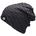 Zenco Men / Women's Winter Handcrafted Knitted Baggy Slouchy Beanie Ski Cap Grey