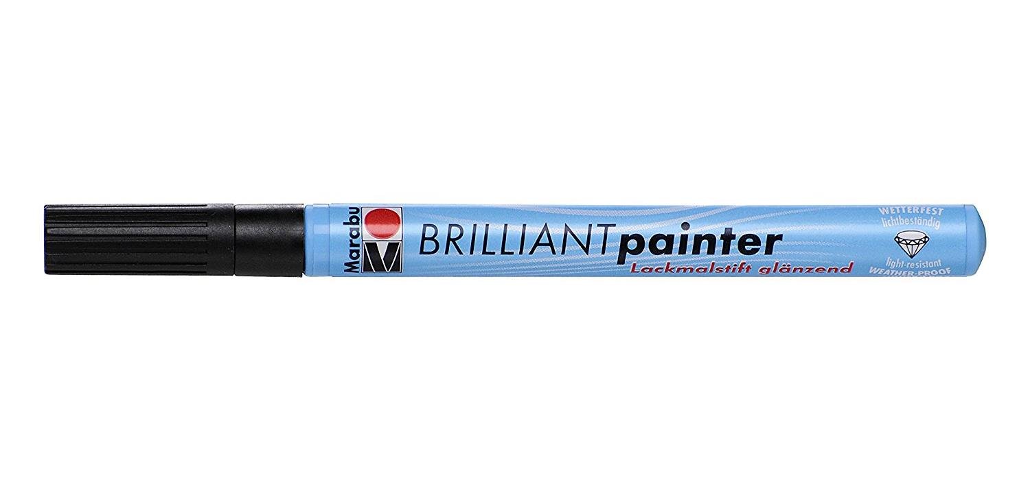 Marabu Brilliant Painter Pen (1-2mm Tip) - 073 Black MR012131073