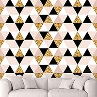 Wall Mural Geometric Pattern Removable Self-Adhesive Wallpaper Wall Decoration for Bedroom Living Room - 66x96 inches