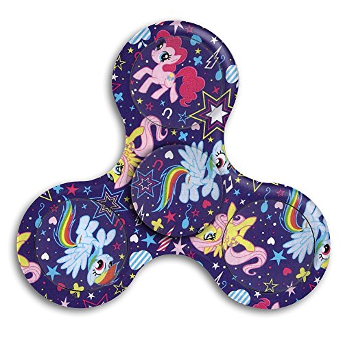 My Little Rainbow Unicorn Pony Finger Spinner Hand Fidget Spinner Finger Toy Smooth Metal Bearing Great For Stress Reducer Boredom Anxiety Focusing ADD ADHD Autism