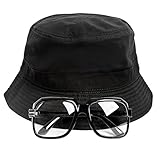 80s/90s Hip-Hop Costume Kit (Bucket Hat + Old School DMC Squared Glasses)