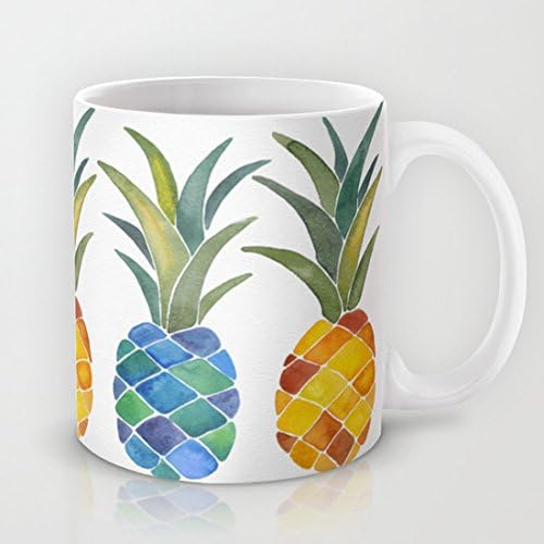 Pioenfly Pineapples Ceramic Mugs for Coffee, 11 Ounce