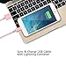 (3 Pack) Lightning cable, 3FT 6FT 10FT Durable Nylon Braided Universal Lightning to USB Sync and Charging Cable Wire for iPhone 7, iPhone 6,6s,6 Plus,6s Plus,iPhone 5 5s 5c,SE,iPad Air,iPod (Rose)
