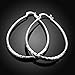 Jesming 925 Sterling Silver Textured Ear Studs Large Round Hoop Earrings