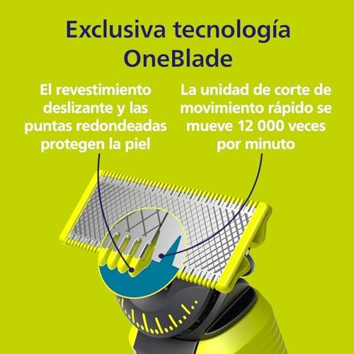 Lâminas de reposição philips qp440/50 oneblade 360, para aparador de barba e barbeador masculino, compatíveis com todos os philips oneblade, pacote com 4 unidades
