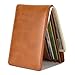HISSIMO Mens Slim Front Pocket Wallet ID Window Card Case with RFID Blocking - Brown
