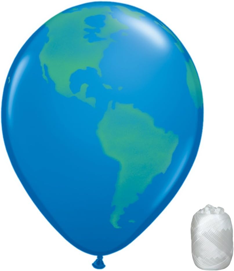 Globe Earth World Latex Balloons 