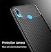 MYLB-US Huawei Y7 2019 case and Screen Protector, [3 in 1] Ultra-Thin high-Grade Soft TPU Silicone case Carbon Fiber Design case, Suitable for Huawei Y7 2019 Smartphone case(Blue)