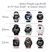 20mm Universal Smart Watch Bands, FanTEK Soft Silicone Sport Quick Release Watch Strap Wristband for Samsung Gear 2 Classic/Ticwatch 2 /Moto 360 For Men 2nd Gen 42mm--L Size