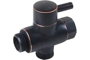 MINGOR-STYLE Brass Shower Arm Diverter Valve for Hand Held Showerhead and Fixed Spray Head,G 1/2 3-Way Bathroom Universal Shower System Replacement Part (Oil-Rubbed Bronze)