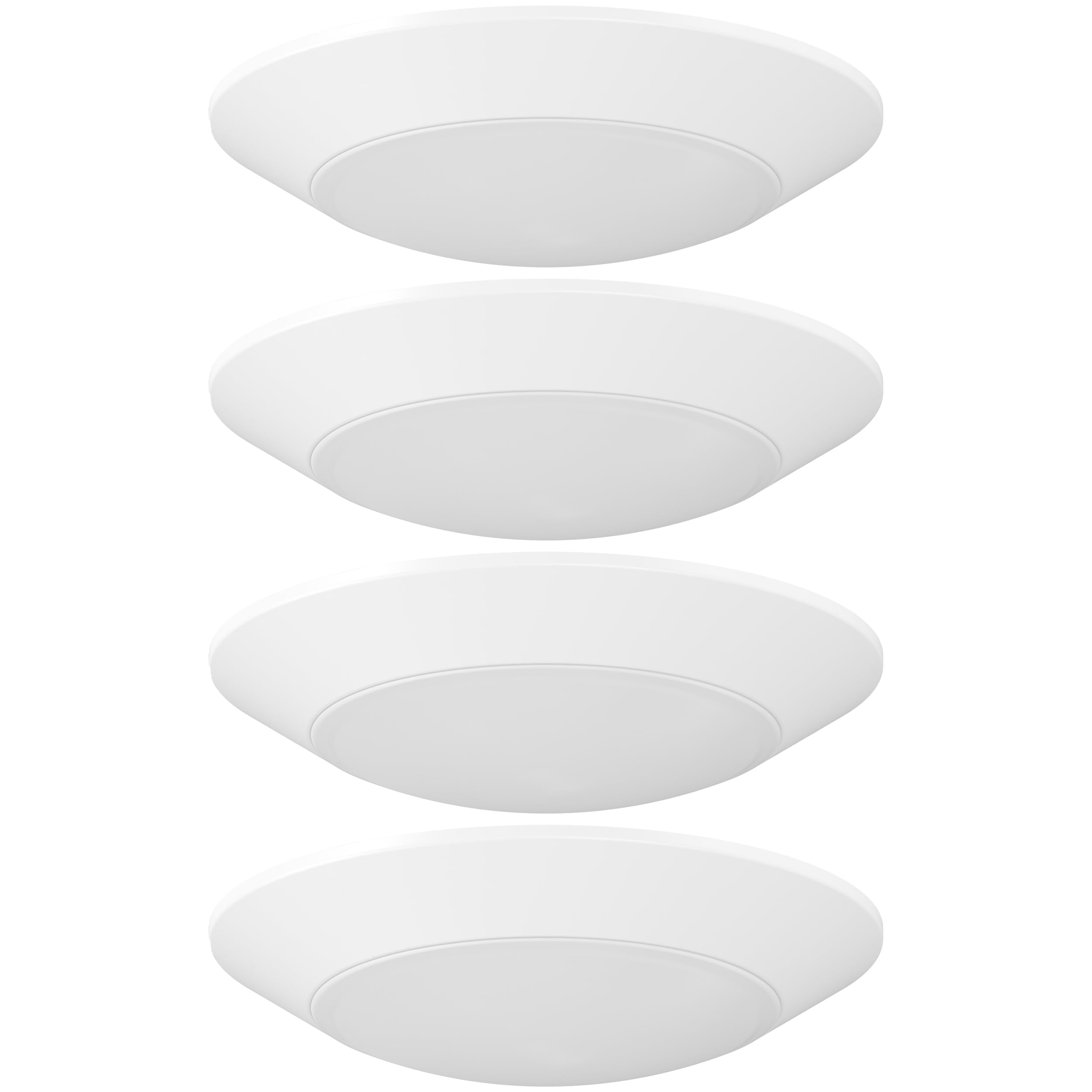 Photo 1 of GETINLIGHT 6-Inch LED Disk Lights, Dimmable Surface Mount, 5 Color Temperature Selection, 4-Pack, Matte White, ETL Listed, IN-0301-3-WH-5T