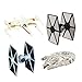 Star Wars Starship Set -- 4 Pack (Millennium Falcon, X-Wing Fighter, Tie Fighter, Transporter)
