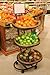 3-Tier 3 Oval Willow Basket Display with Sign Frame and Sign Clips