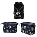 Makeup Bag Organizer Portable Cosmetic Bags Pouch Travel Brushes Holder for Women Zipper Purse Waterproof Toiletries Storage Case (Navy Blue)
