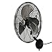 Hurricane Wall Mount Fan - 16 Inch | Pro Series | High Velocity | Heavy Duty Metal Wall Mount Fan for Industrial, Commercial, Residential, and Greenhouse Use - ETL Listed, Black