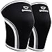 Men's Sports & Weightlifting Non Slip Compression Knee Sleeves 7mm 1 Pair Great Support & Relief from Muscle Pain & Fatigue Black, L