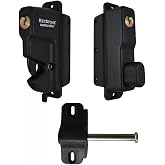 Weatherables Keystone 2-Sided Key-Lockable Gate Latch &ndash; Nylon Polymer Heavy Duty Gate Latch with Self-Latching Gate Lock &ndash; Made for Easy Installation on Metal, Wood &amp; Vinyl Fences, Keyed Alike