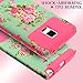 Note Edge Case,Galaxy Note 4 Edge Case,AnnBay for Samsung Galaxy Note Edge Hybrid Heavy Duty Armor Heavy Duty High Impact Case Cover( Not Fit Note 4)-Floral Pink