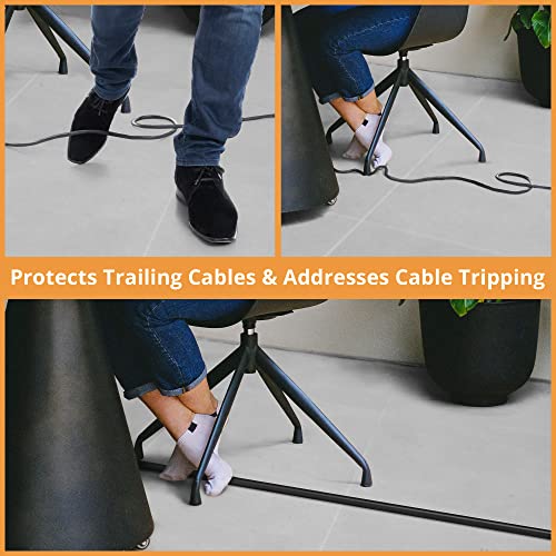 7ft Cord Cover Floor for Extension Cords, Floor Cable Cover Wire Cover to Protect Cables