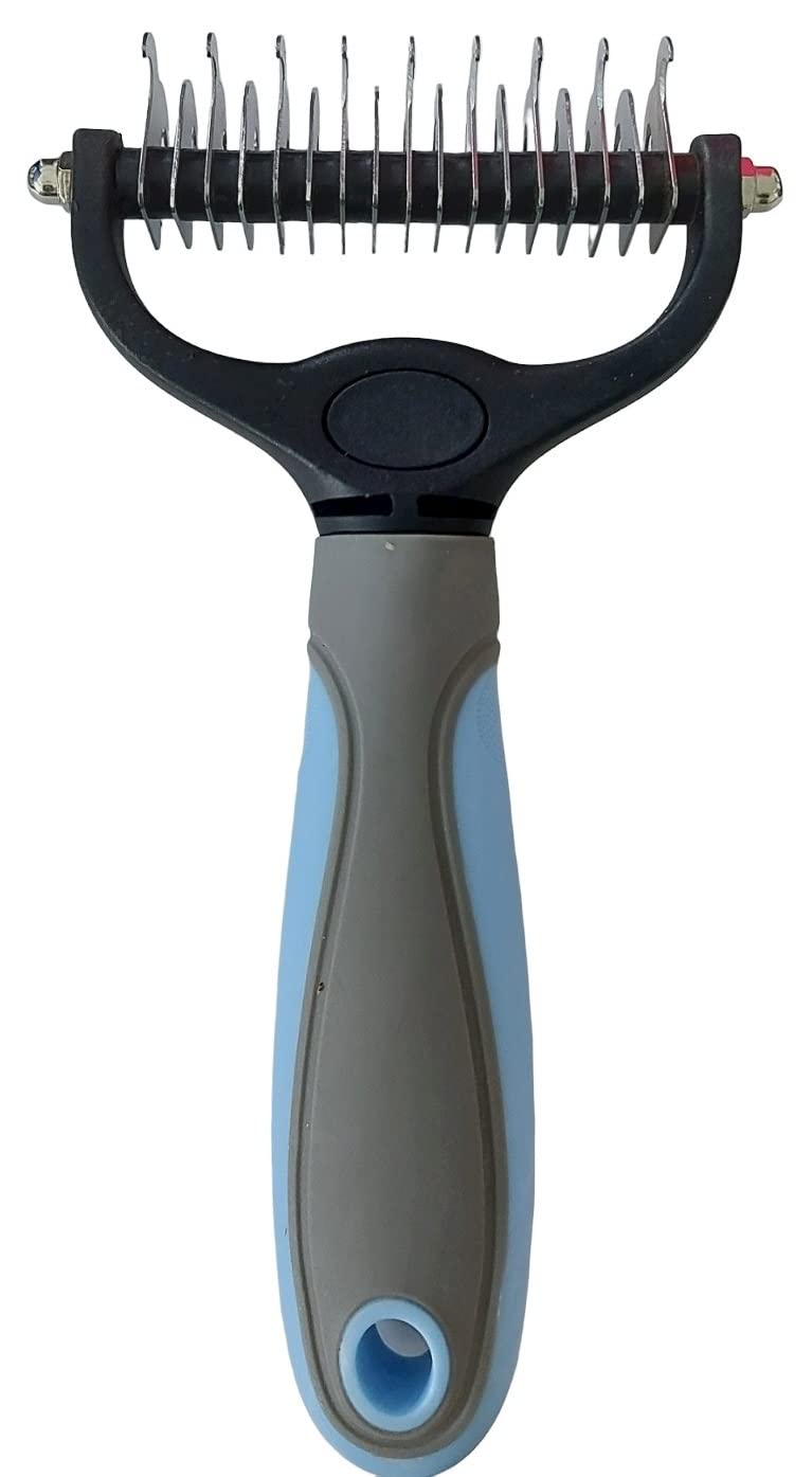 Lovelegis Brush for Dogs and Cats Hair Removal - Comb - Roller - Node Trimmers - Professional Grooming - Combing - Excess Hair - Dead Hair - Medium - Long - Short - Blue
