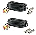 GW Security 2 Pack 25 Feet Video Power Pre-Made All-in-One BNC Cable CCTV Camera Wire Cord with Extension BNC Female Connectors for HD 1080p / 720p / 960H Camera and DVR (Black)